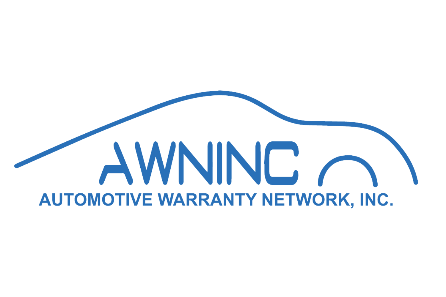 Logo of Automotive Warranty Network, Inc. featuring a stylized blue outline of a car above the text "AWNINC" in a bold, modern font, and "AUTOMOTIVE WARRANTY NETWORK, INC." in smaller, block letters beneath it.