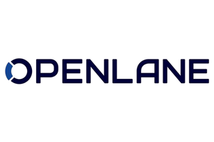 "Logo featuring a circular design with a blue and white color scheme, resembling a partial ring or 'C' shape. Below the graphic, the word 'OPENLANE' is written in bold, blue, uppercase letters.